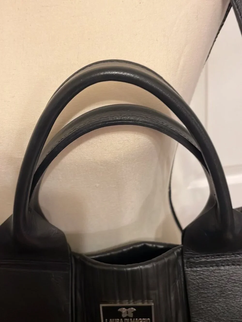 Laura DiMaggio, large satchel, imported, soft, genuine, leather, and dust bag